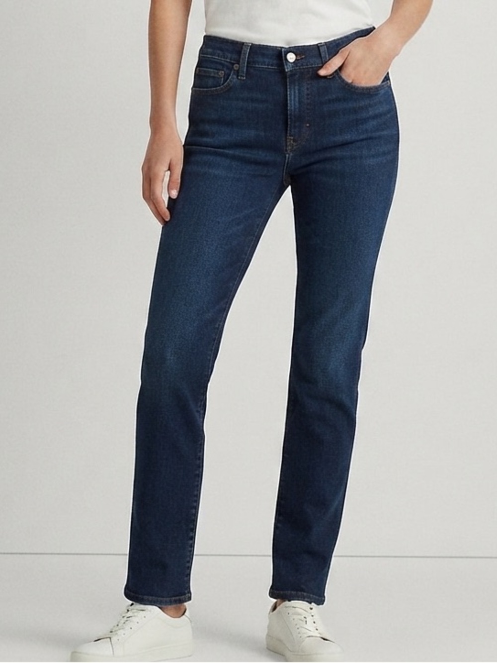 Lauren Ralph Lauren Sz 6 Black Label Slim Straight Dark Wash Jeans